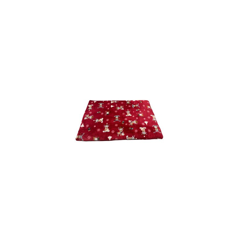 Hundedecke de Luxe Weihnachstmotiv rot Gr. M