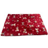 Hundedecke de Luxe Weihnachstmotiv rot Gr. M