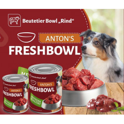 800g Beutetier Bowl Rind BARF Aufteilung