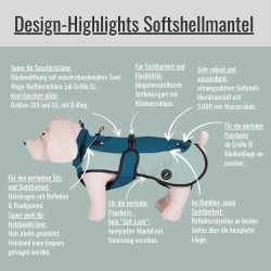 Softshell Jacke Gr L Nordic Mint  My Dog´s Suit