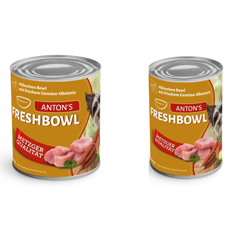 400g Hühnchen Bowl mit frischem Gemüse-Obstmix