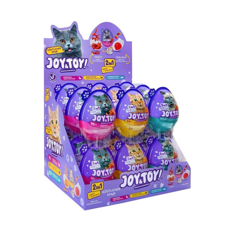 Joy & Toy Ei Snacks + Spielzeug Überraschung Katze